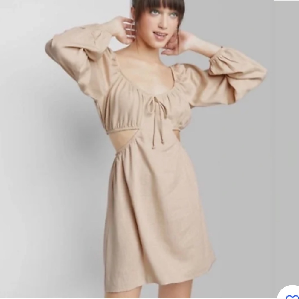 NWT Wild Fable Taupe Cutout Dress